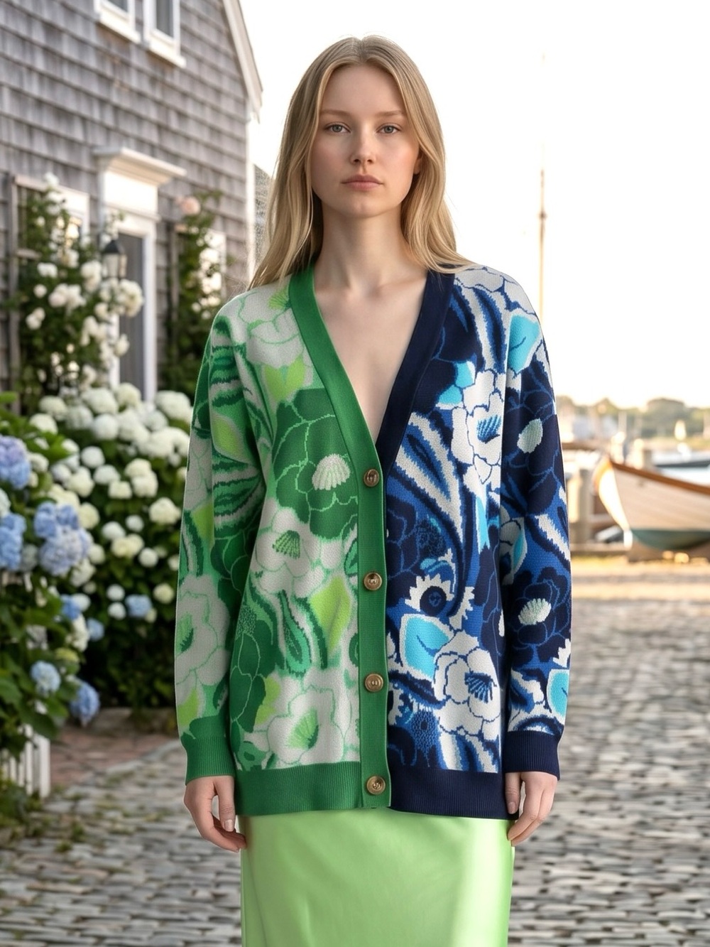 Farm Rio Tropical Groove Mixed Cardigan